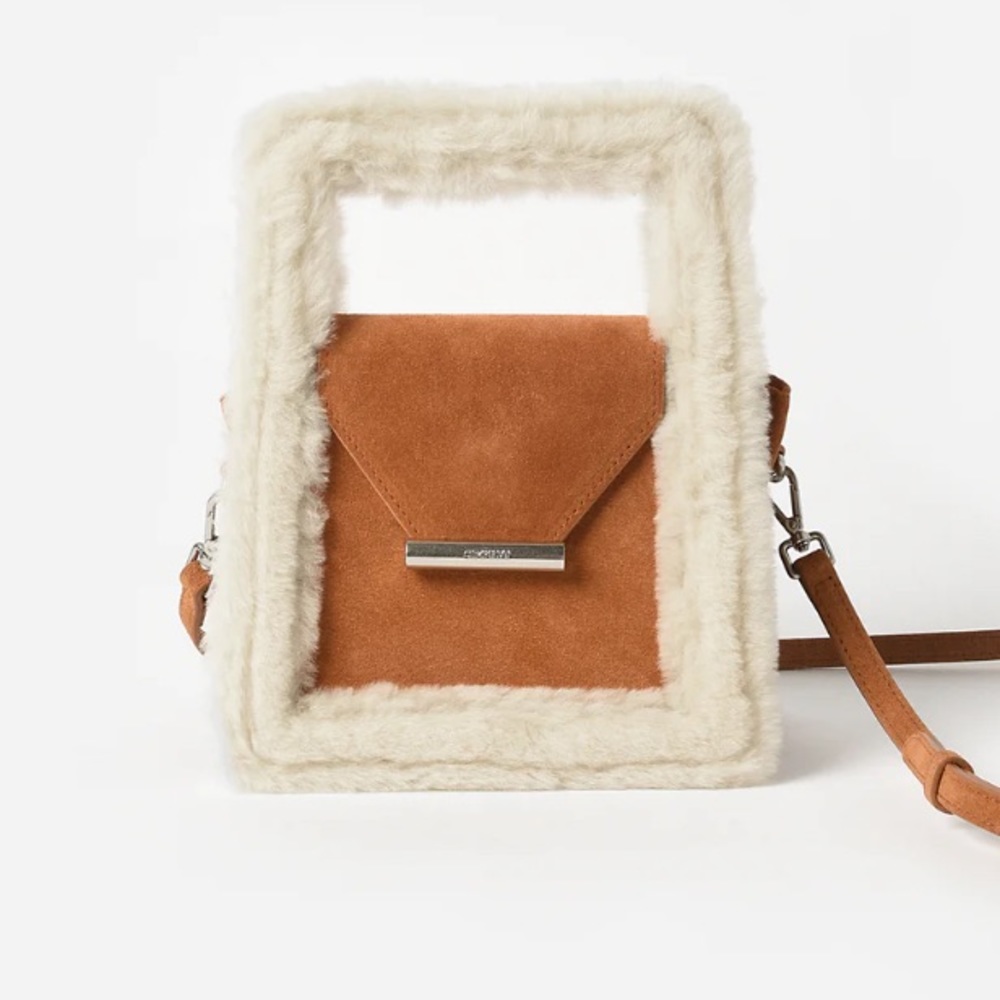 Jonathan Simkhai Beau Mini Shearling Box Shoulder Bag